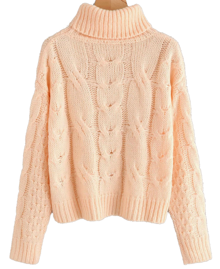 L/S Ladies High Neck Pullover